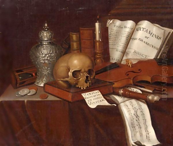 A Vanitas Still Life With A Skull - view 1