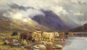 In Glencoe - The Hills Grow Dark On Purple Peaks, A Deeper Shade Descending. by Louis Bosworth Hurt