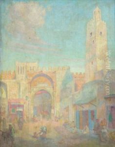 North Africa Town by Louis Comfort Tiffany