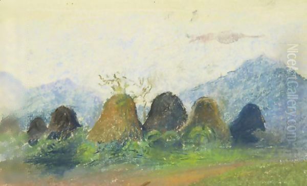 Village Huts At Matakula Devil Country, Figi, July 1891 - view 1