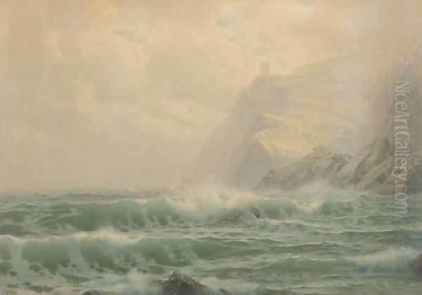 Sea, Rock, And Mist - view 1