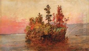 Island In The Hudson by Jasper Francis Cropsey