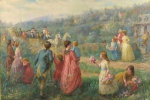 General Washington's Triumphal Procession To New York by Jennie Augusta Brownscombe