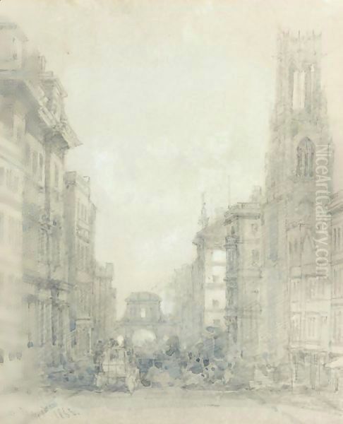 Fleet Street At Temple Bar With The Church Of St.Dunstans-In-The-West - view 1