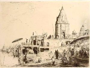 Hindoos Bathing At Benares