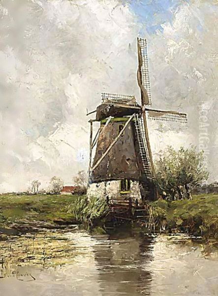 A Windmill In A Polder Landscape - view 1