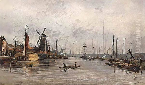 Moored Boats, Rotterdam - view 1