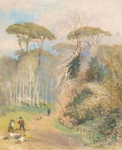 Woodcutters In An Australian Landscape