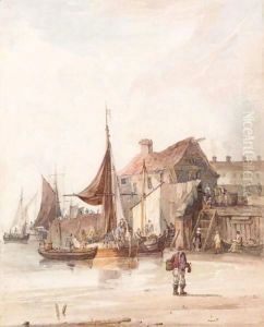 Harbour Scene by Samuel Owen