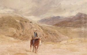 A Traveller On Horseback by David Cox