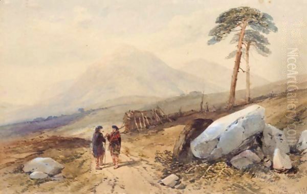 Highlanders On A Mountain Pass - view 1