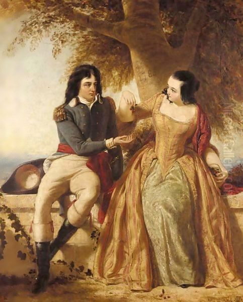 A Lady And Gentleman Seated Under A Tree, Said To Be The Count And Countess Rapp - view 1