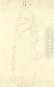 Stehend Etwas Nach Links (Bildnis Margaret Stonborough-Wittgenstein) Standing Turned To The Left (Portrait Of Margaret Stonborough-Wittgenstein)