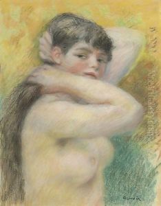 Femme Nue Se Coiffant by Pierre Auguste Renoir