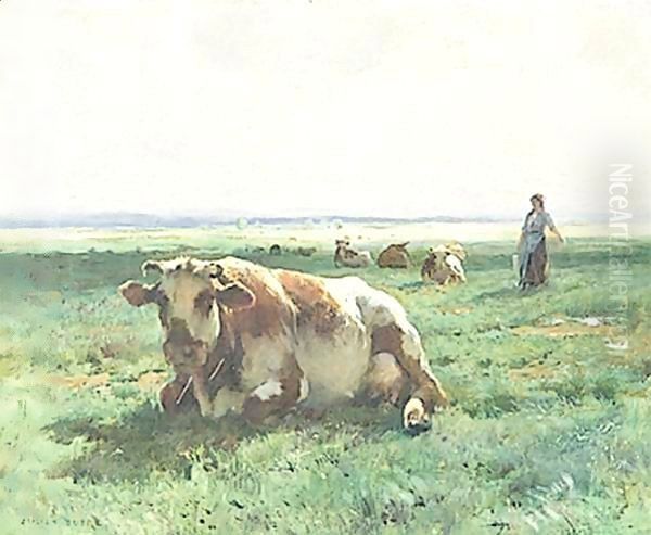 Cows At Pasture 2 - view 1