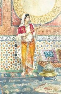 The Harem Musician by Rudolph Ernst