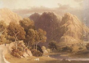 The Pass Of Aberglaslyn, North Wales by George Fennel Robson