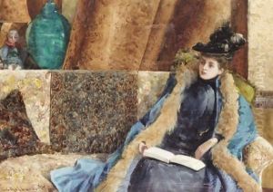Lady Reading by George Goodwin Kilburne