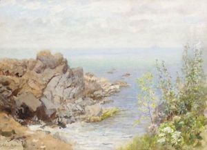 The Headland, Coverack by Arthur Hopkins