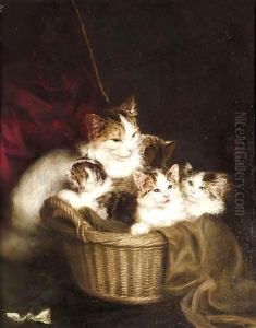 A Family Of Cats by Louis Eugene Lambert