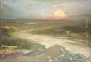 Flood Plain At Sunset by Pierre Amede Marcel-Beronneau