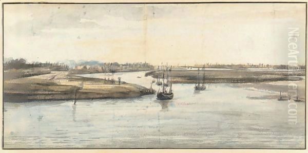 Panoramic Landscape With The Mouth Of A River - view 1