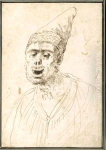 Caricature Of A Man In A Pointed Hat Caricature Of A Man In A Pointed Hat
