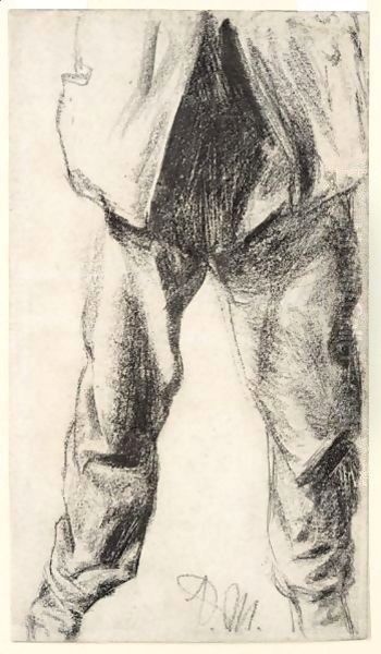 Study Of Legs And Lower Torso, Seen From The Front - view 1