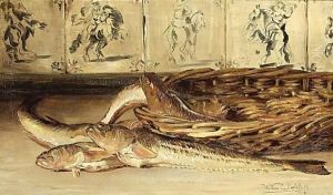 A Still Life With Fish by Willem Roelofs