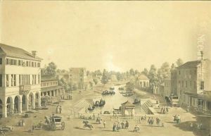 Vue Du Passage De Mestre Pour Aller A Venise Vue Du Dolo, Sur La Riviere Brenta Pour Aller A Padoue victor Jean Nicolle View Of The Passage Of Mestre To Go To Venice View Of The Dolo, On The Brenta River To Go To Padua Pen And Black Ink by Victor Jean Nicolle