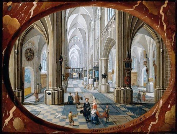 The Interior Of A Gothic Church, Looking East - view 1