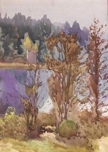 Autumnal Landscape by Leon Samoilovitch Bakst