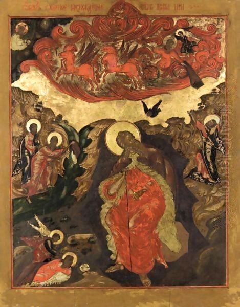The Prophet shown seated in his cave - view 1