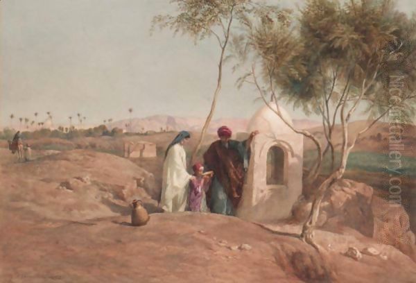 Figures By A Well, Near Cairo - view 1