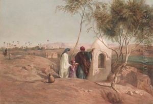 Figures By A Well, Near Cairo