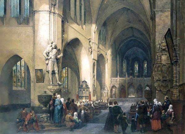 Figures In A Cathedral - view 1
