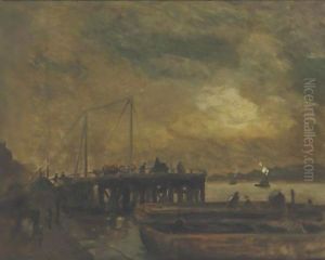Coal Pier On The North River by Robert Henri