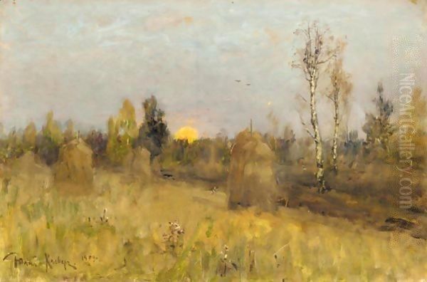 Twilight Over The Haystacks - view 1
