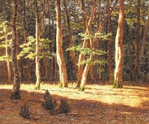Forest At Sunset by Ivan Fedorovich Choultse