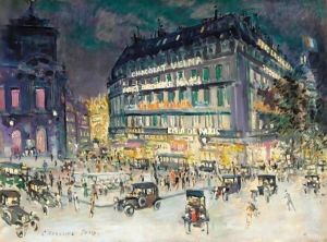 Place De L'opera by Konstantin Alexeievitch Korovin