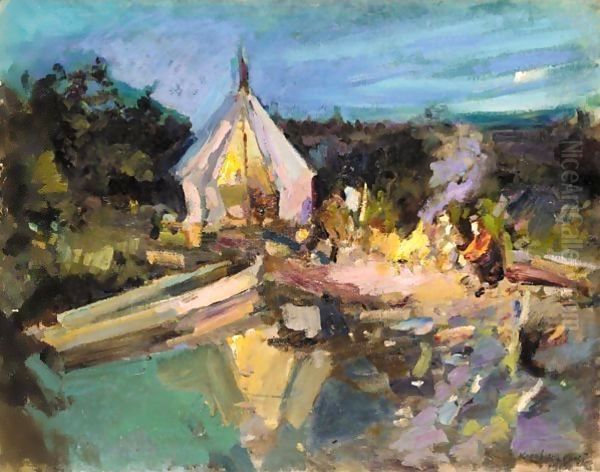 Riverside Campfire - view 1