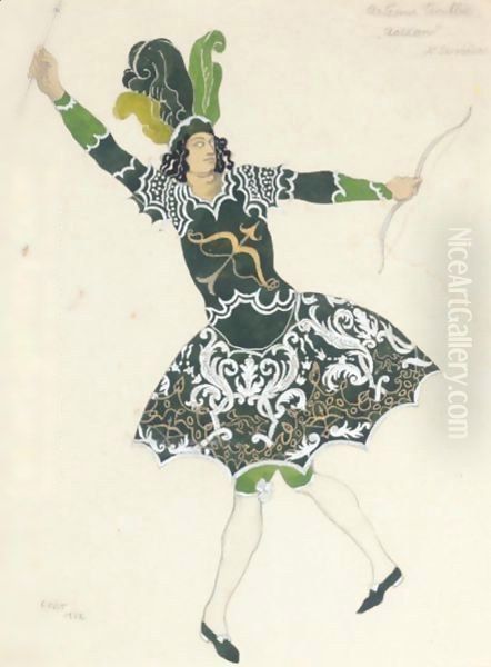 A Costume Design For Acteon, From The Ballet Artemis Troublee - view 1