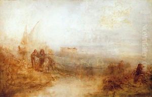 Wreckers On The Coast Sun Rising Through The Mist
