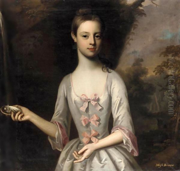 Portrait Of Miss Bacon, Possibly The Daughter Of Sir Edward Bacon, 4th Bt. Of Gillingham - view 1
