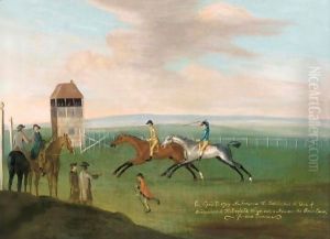 A Matched Race Between Mr Fortescue's Ireland And The Duke Of Bridgewater's England At Newmarket Heath, 1759 by Francis Sartorius