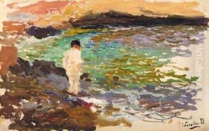 Nino En Las Rocas (Boy On The Rocks) by Joaquin Sorolla Y Bastida