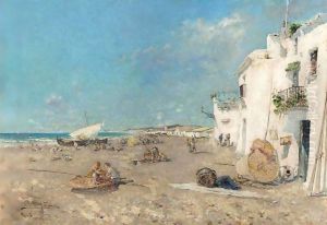 Pueblo Pesquero (Fishing Village) by Arcadio Mas Y Fondevila