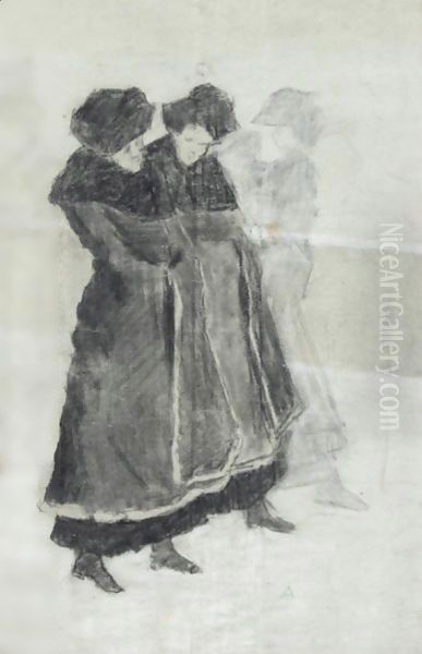 Due Donne In Pelliccia (Two Women In Fur Coats) - view 1