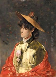 Femme Au Chapeau De Pail