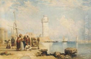 A View Of Rhodes And The Pacha's Palace by William James Muller